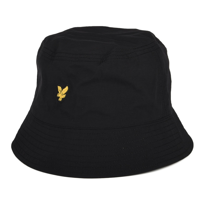 Lyle & Scott Hats Ripstop Reversible Bucket Hat – Black-Olive 1-Size
