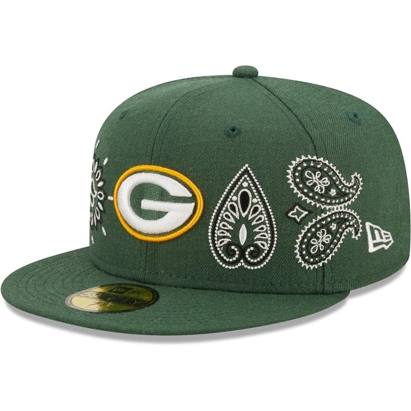 New Era Green Bay Packers Green Bandana 59FIFTY Fitted Hat