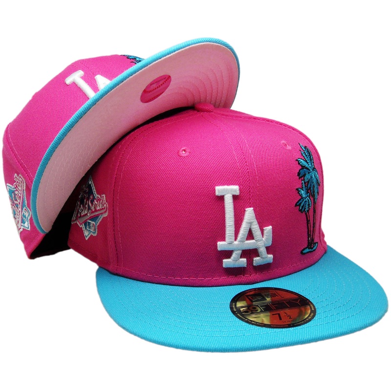New Era Los Angeles Dodgers Hot Pink Palm Tree 1988 World Series 59FIFTY Fitted Hat
