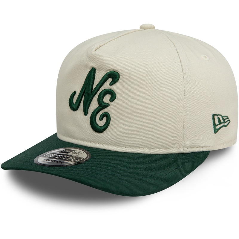 New Era Precurved Unstructured Ivory/Green Golfer Cap One Size