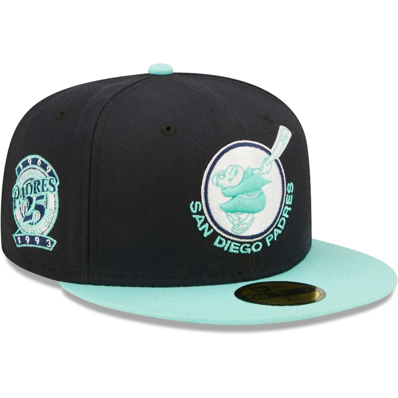 New Era San Diego Padres Navy 25th Anniversary Cooperstown Collection Team UV 59FIFTY Fitted Hat