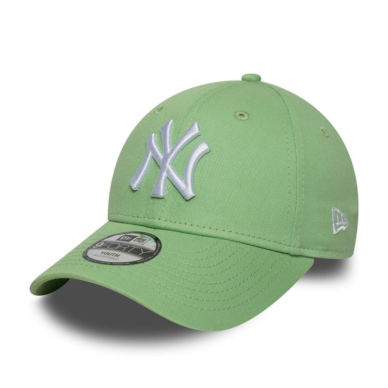 New York Yankees 9FORTY Kids MLB League Essential Pastel Green Cap NE-CHILD