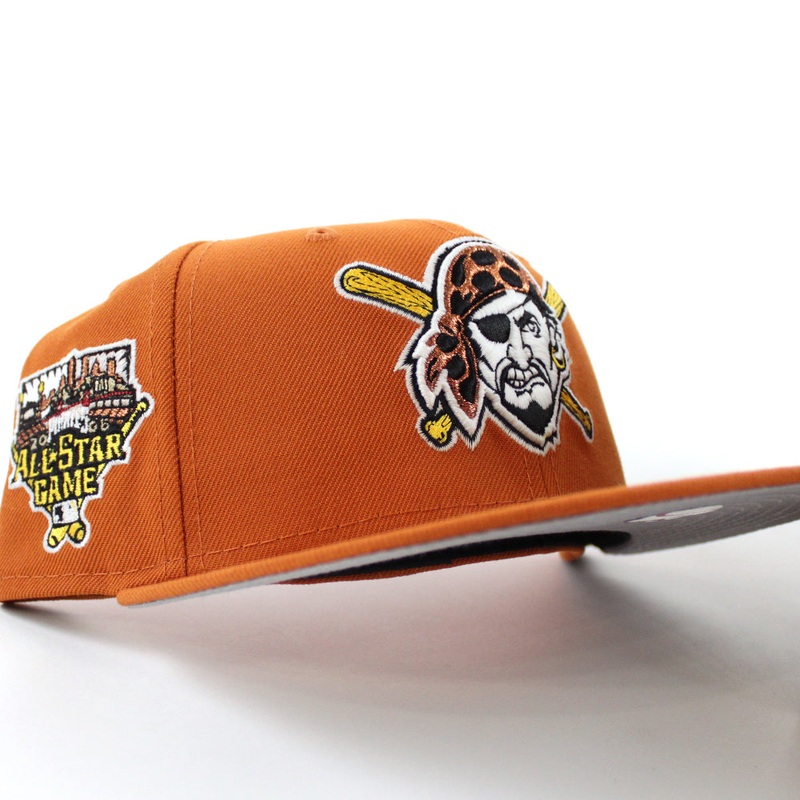 Pittsburgh Pirates 2006 All Star Game New Era 59Fifty Fitted Hat (GITD Orange Gray Under Brim) 7