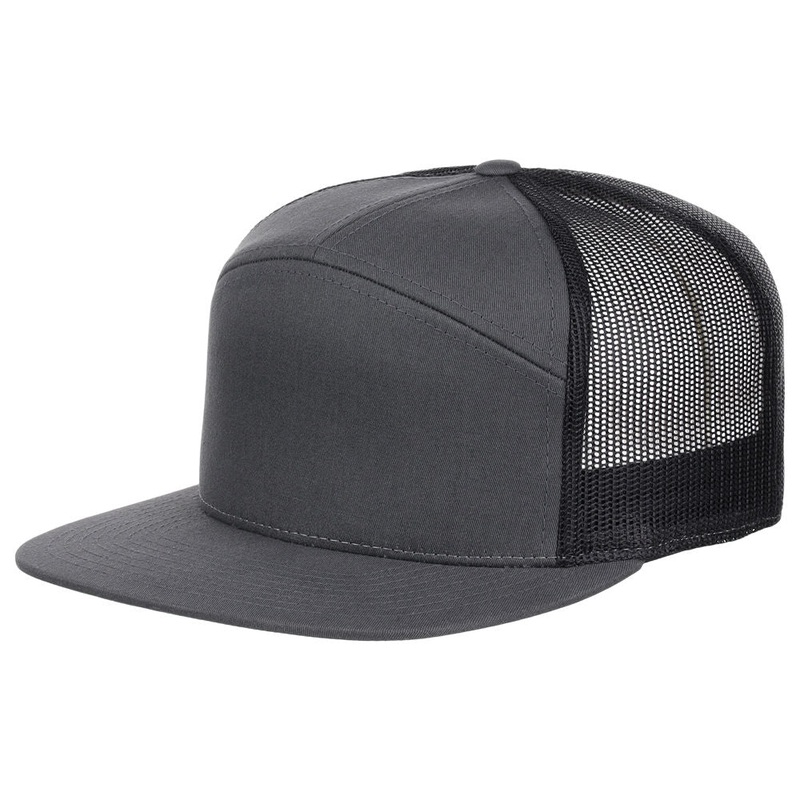 Richardson 168 7 Panel Trucker – Charcoal/Black Adjustable