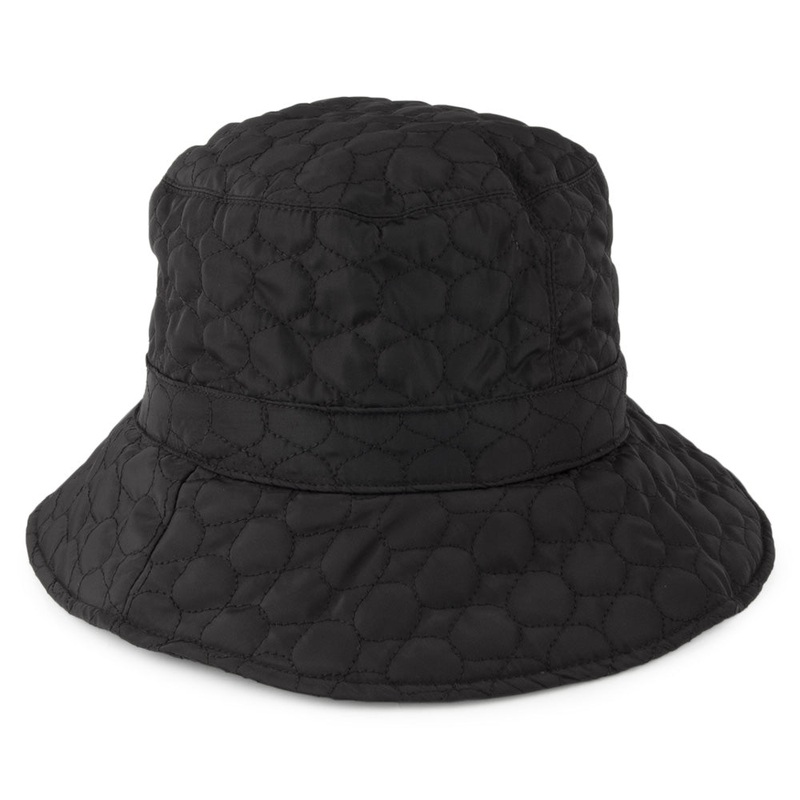 Scala Hats Ortensia Quilted Rain Hat – Black 1-Size