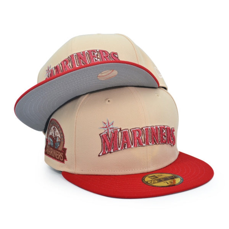 Seattle Mariners 30th Anniversary Exclusive New Era 59Fifty Fitted Hat – Mango Peach/Red 6 7/8