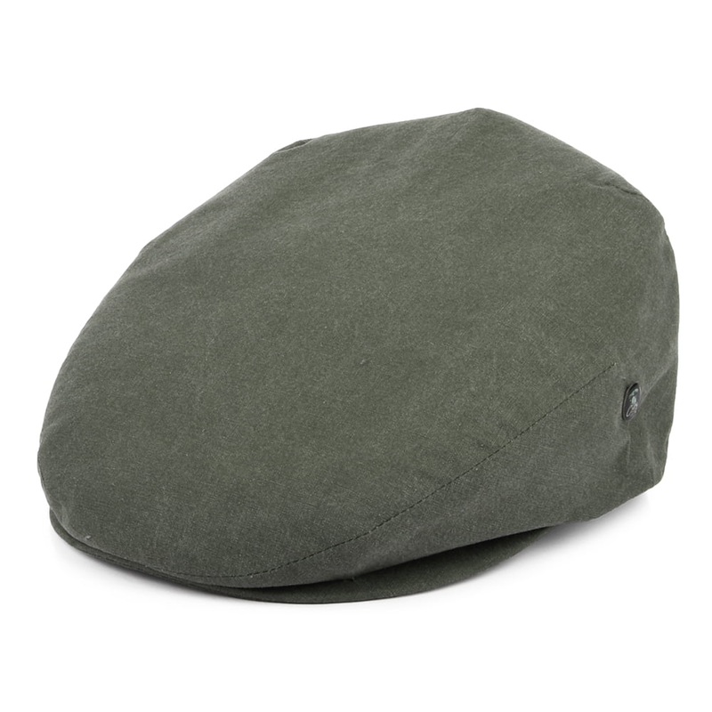 City Sport Washed Cotton Flat Cap – Olive 55