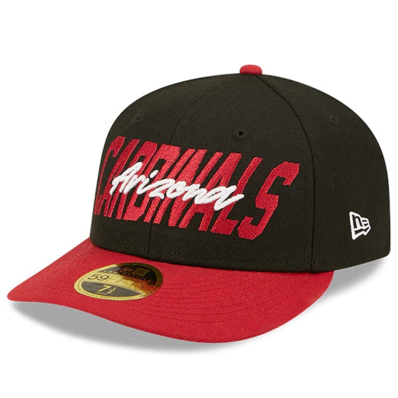New Era Arizona Cardinals  Black/Cardinal 2022 NFL Draft Low Profile 59FIFTY Fitted Hat