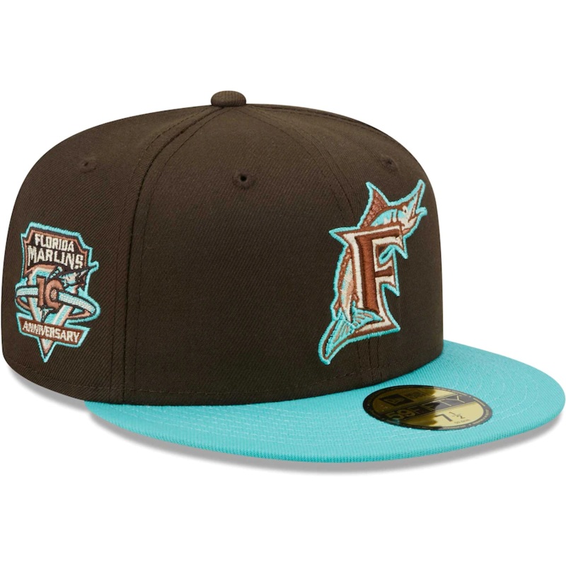 New Era Florida Marlins Walnut Mint 2022 59FIFTY Fitted Hat