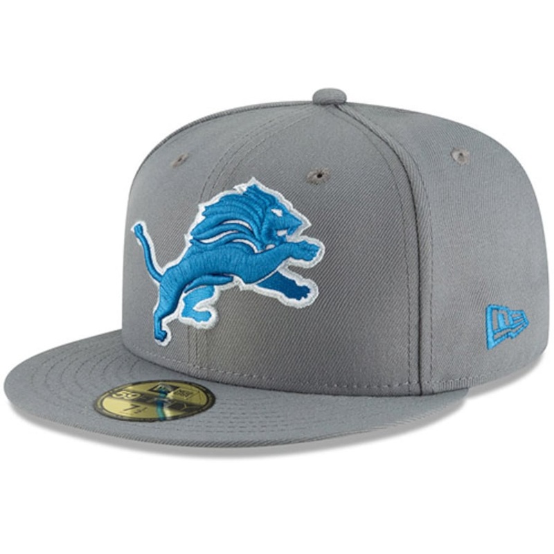 New Era Gray Detroit Lions Omaha 59FIFTY Fitted Hat