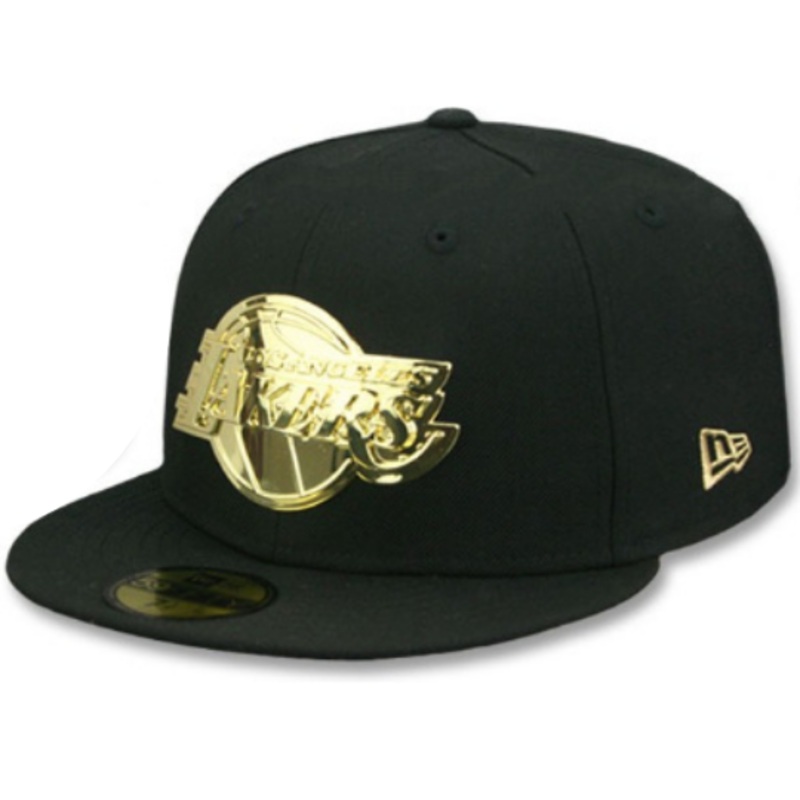 New Era LA Lakers Gold Badge 59Fifty Fitted Hat