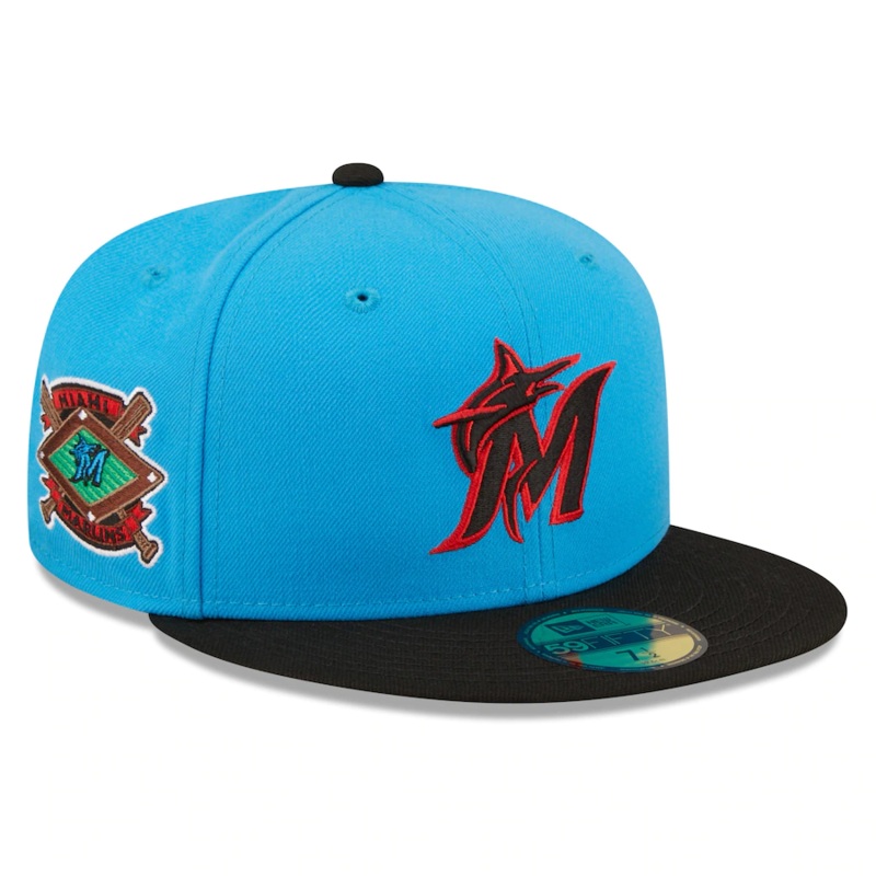 New Era Miami Marlins Blue Team AKA 59FIFTY Fitted Hat