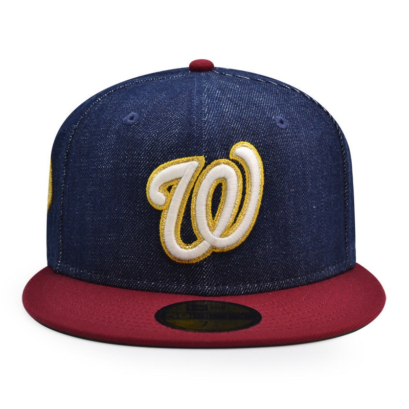 New Era Washington Nationals Denim/Burgundy 2019 World Champions 59FIFTY Fitted Hat
