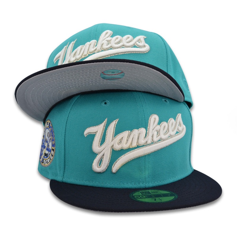 New York Yankees 1949 World Series Exclusive New Era 59Fifty Fitted Hat – Teal/Navy 6 7/8
