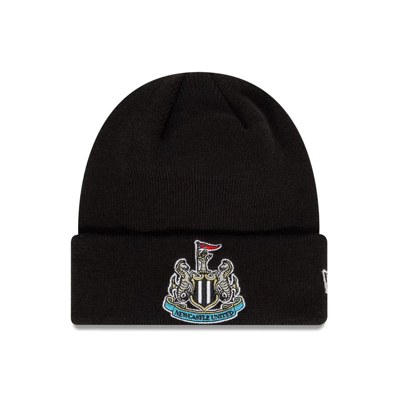 Newcastle United FC Youth Core Black Cuff Knit Beanie Hat Child