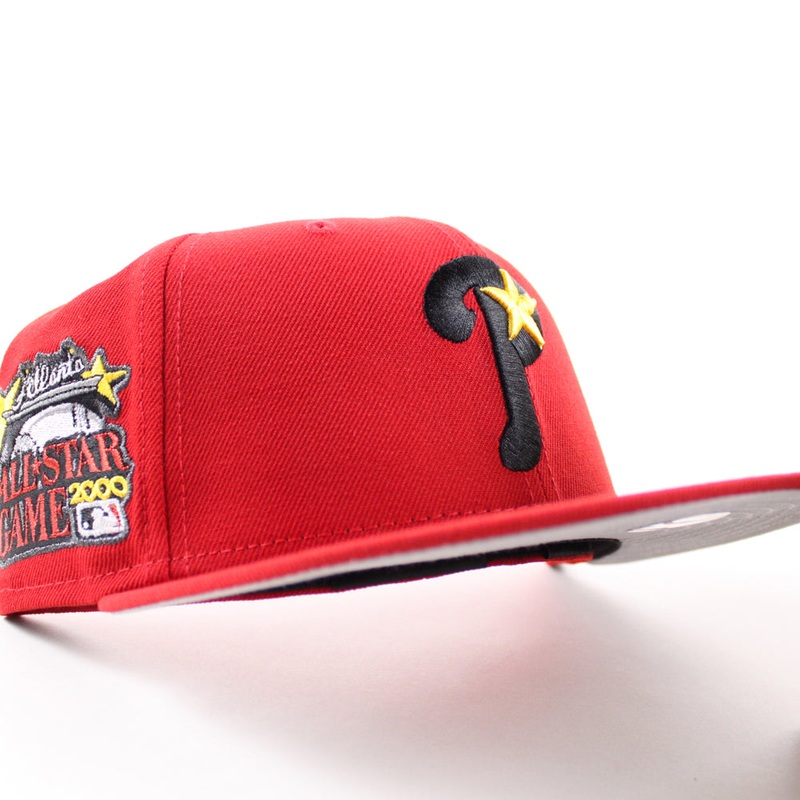 Philadelphia Phillies 2000 All Star Game 59Fifty New Era Fitted Hat (Scarlet Gray Under Brim) 6 7/8