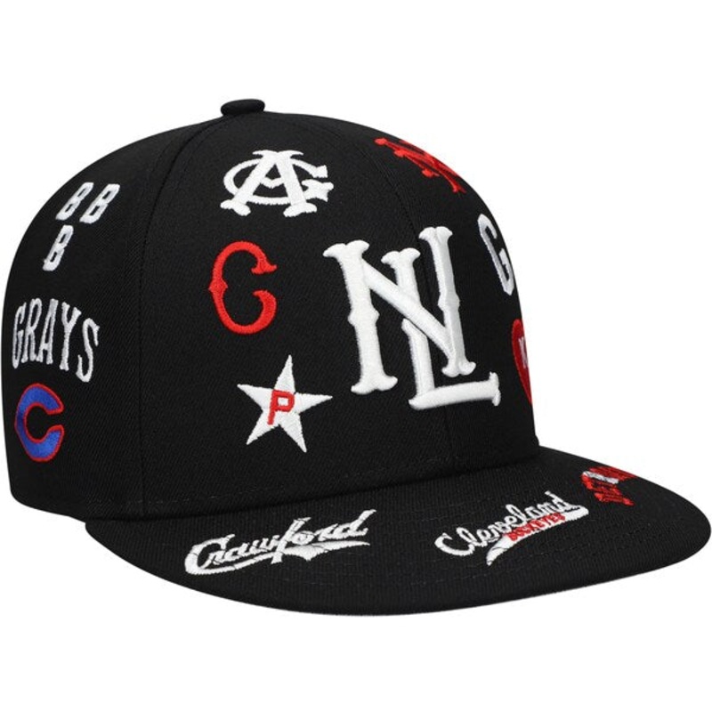 Rings & Crwns  Negro League Baseball Merchandise Team Fitted Hat – Black