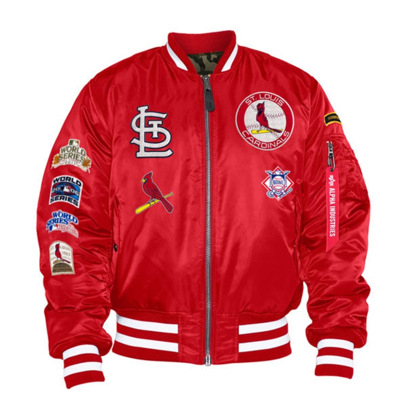 St.Louis Cardinals Alpha Industries X New Era MA-1 Bomber Reversible Jacket – Reds 3X