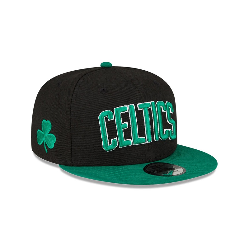Boston Celtics New Era Jersey Hook Statement Edition 9FIFTY Snapback Hat – Black/Green