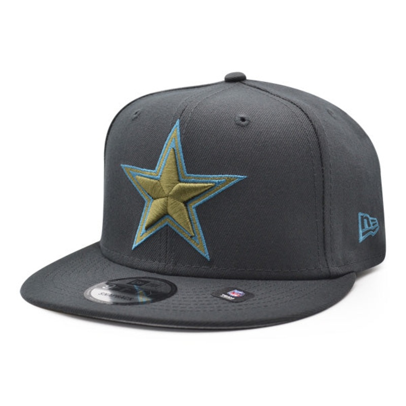 Dallas Cowboys New Era EXCLUSIVE 9Fifty Snapback NFL Hat  Charcoal/Army/Sky