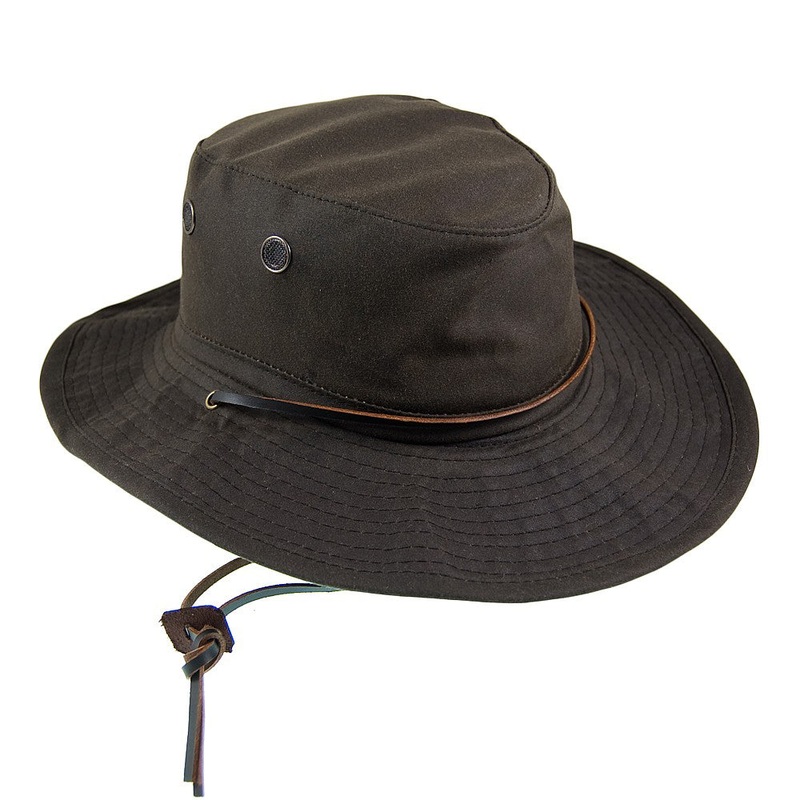 Dorfman Pacific Hats Oilcloth Boonie Hat – Brown S