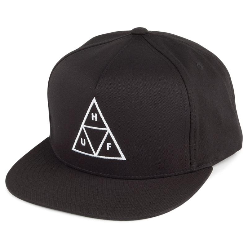 HUF Triple Triangle Snapback Cap – Black Adjustable