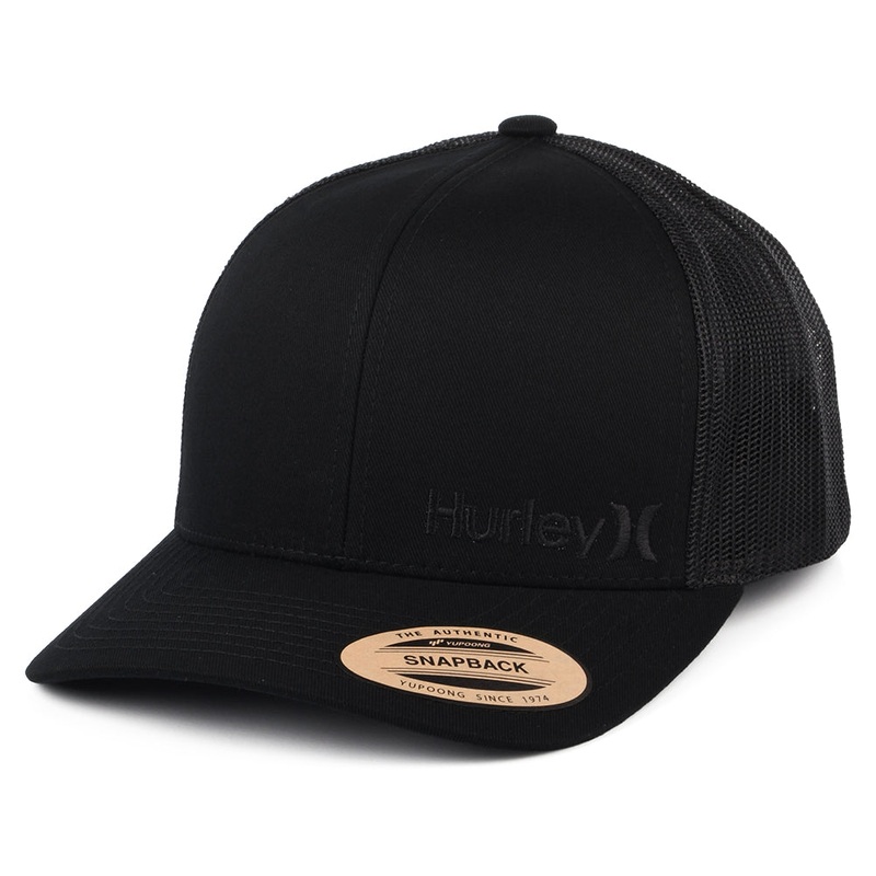 Hurley Hats Corp Staple Trucker Cap – Black On Black Adjustable