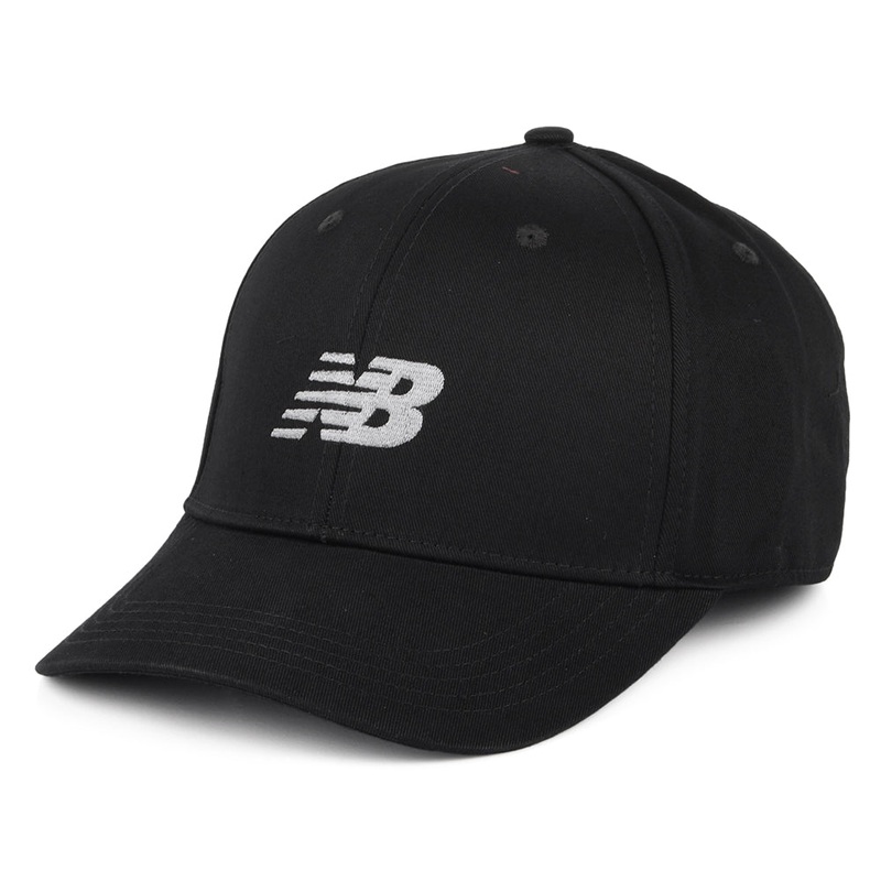 New Balance Hats Structured Cotton Twill Snapback Cap – Black Adjustable
