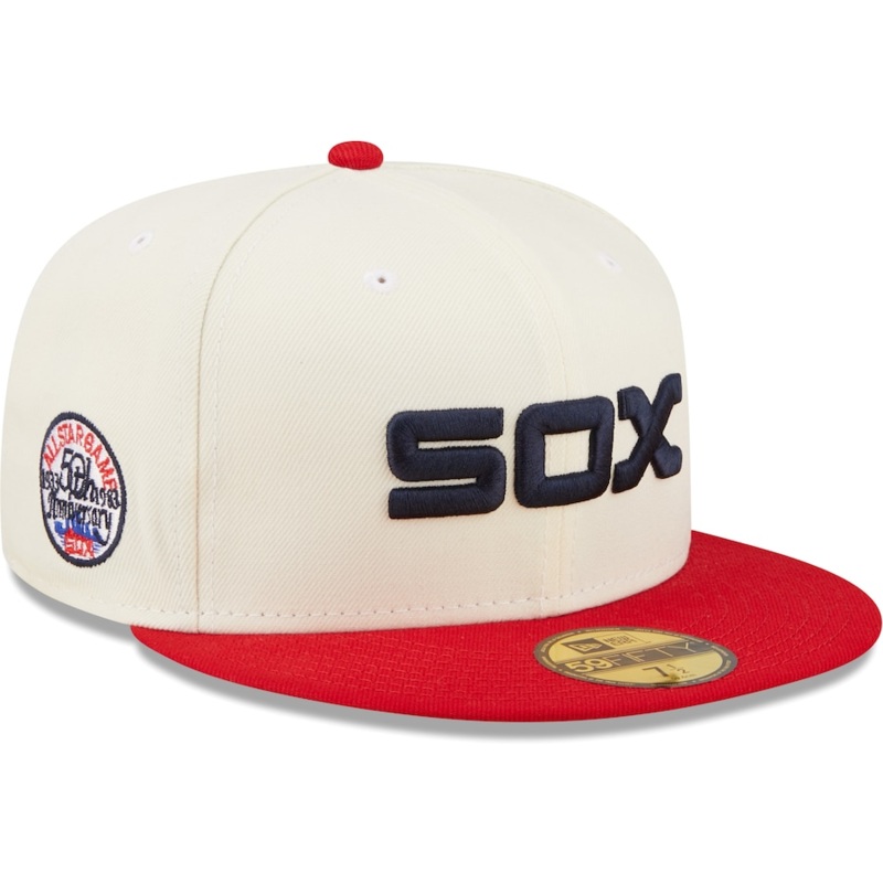 New Era Chicago White Sox White/Red Cooperstown Collection 1983 MLB All-Star Game Chrome 59FIFTY Fitted Hat