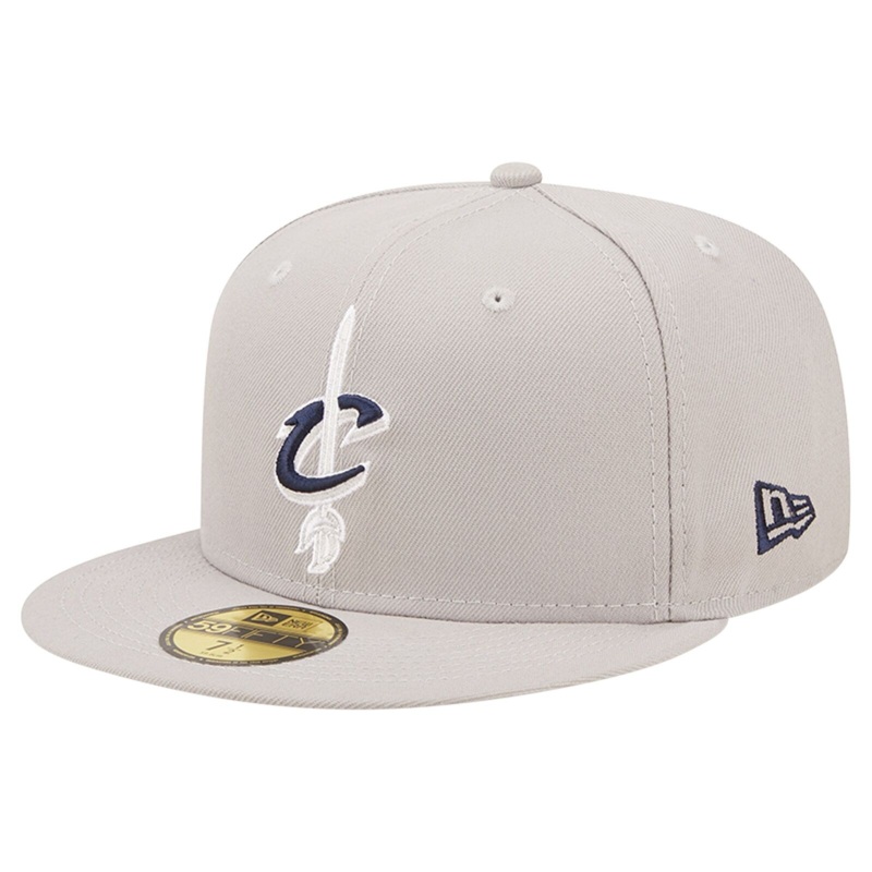 New Era Gray Cleveland Cavaliers Team Color Pop 59FIFTY Fitted Hat