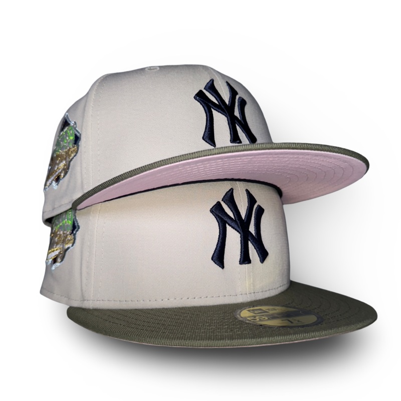 New York Yankees “NON-FICTION” Exclusive New Era 59Fifty Fitted Hat – Stone/New Olive/Pink UV 6 7/8