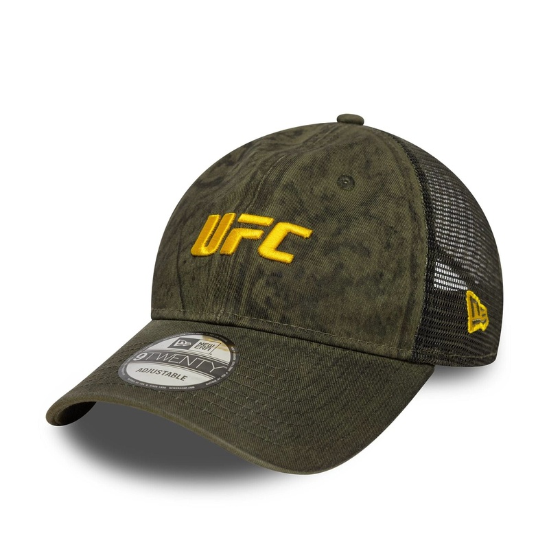 UFC Ultimate Fighting Oil Wash Green 9TWENTY Adjustable Cap OSFM