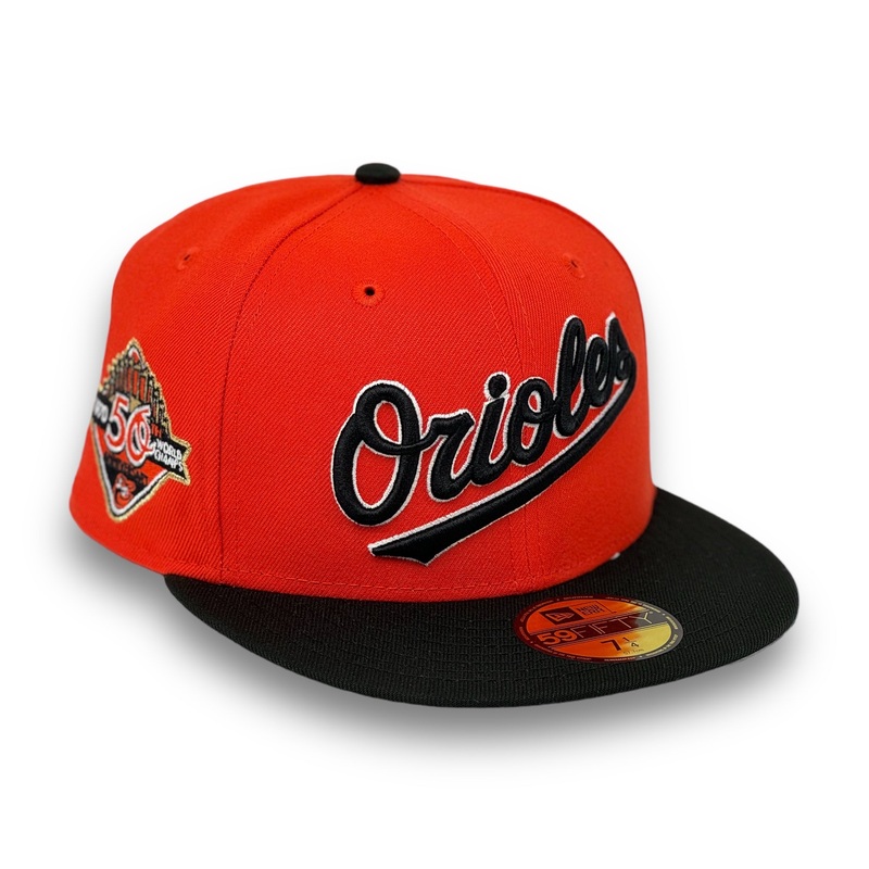 BALTIMORE ORIOLES (ORANGE) (50TH ANN) NEW ERA 59FIFTY FITTED 67/8