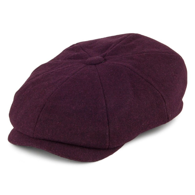 Christys Hats Melton Wool Newsboy Cap – Maroon S