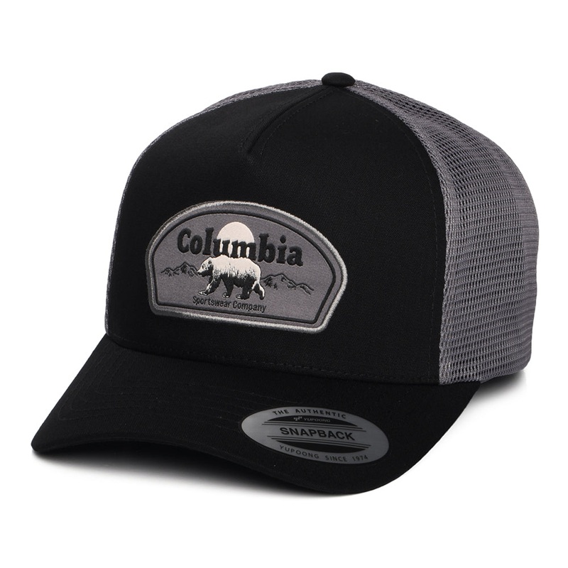 Columbia Hats Bear Roam Road Ready Trucker Cap – Black-Grey Adjustable
