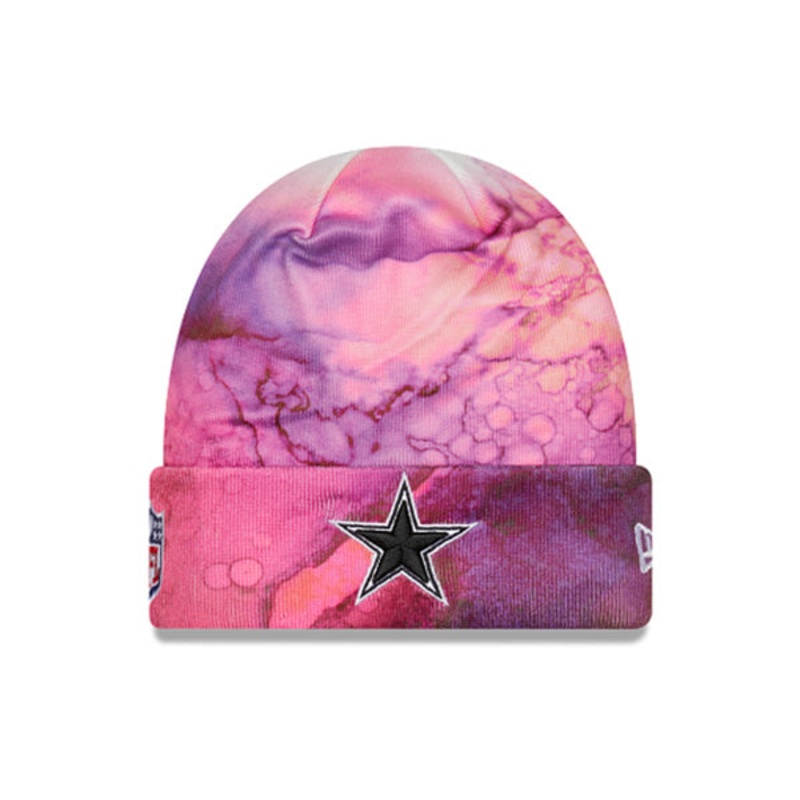 Dallas Cowboys New Era 2022 NFL Crucial Catch Knit Hat – Pink