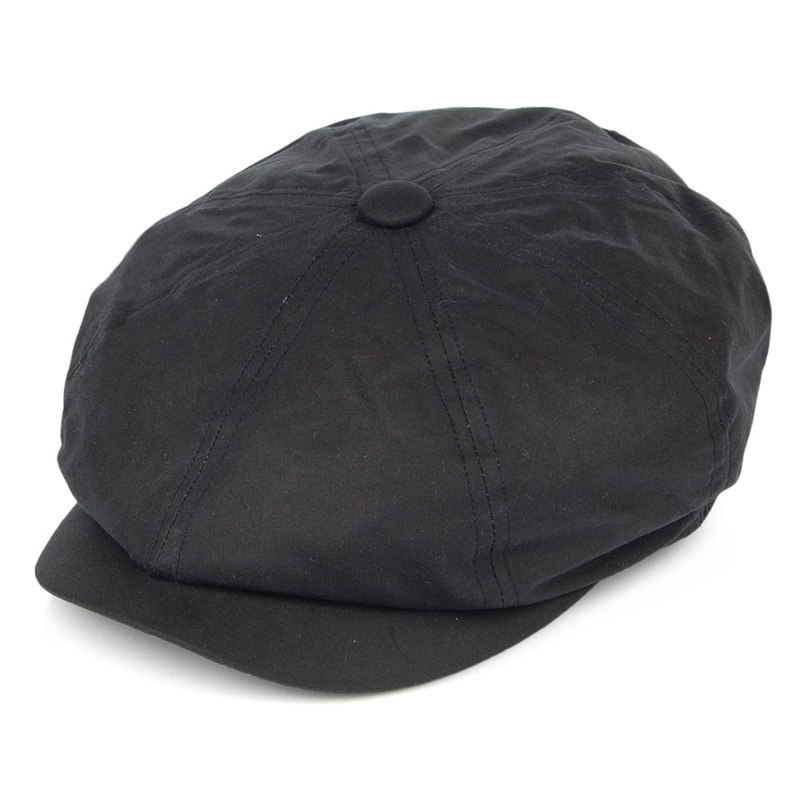 Failsworth Hats Alfie British Waxed Cotton Newsboy Cap – Navy Blue 55