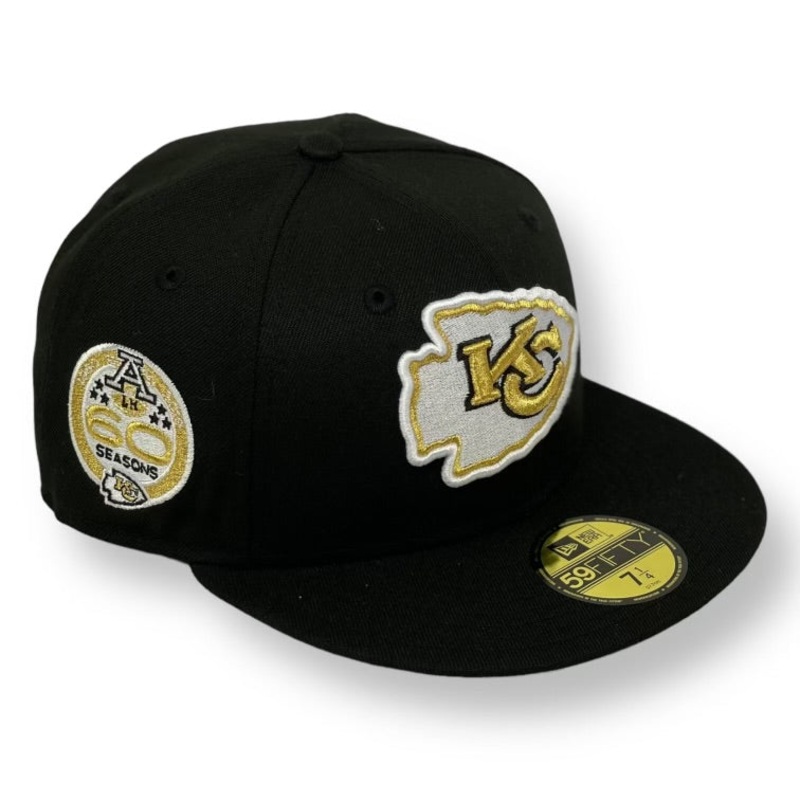 KANSAS CITY CHIEFS (BLACK/GOLD) “60TH ANN” NEW ERA 59FIFTY FITTED 67/8