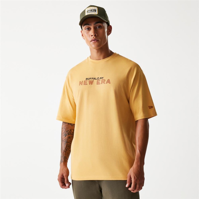 New Era Vacation Graphic Oversized Yellow Tee S