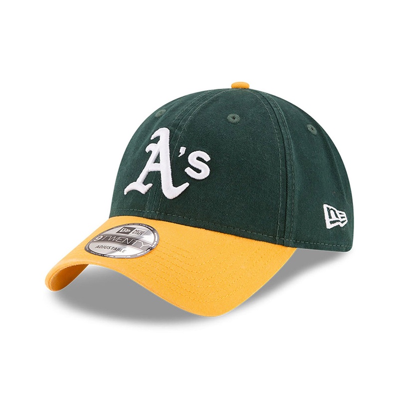 Oakland Athletics 9TWENTY MLB Core Classic Dark Green/Yellow Cap One Size