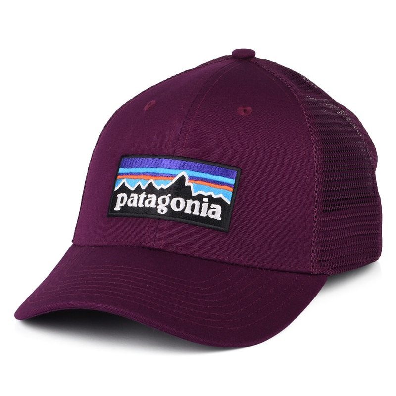 Patagonia Hats P-6 Logo Organic Cotton LoPro Trucker Cap – Plum Adjustable