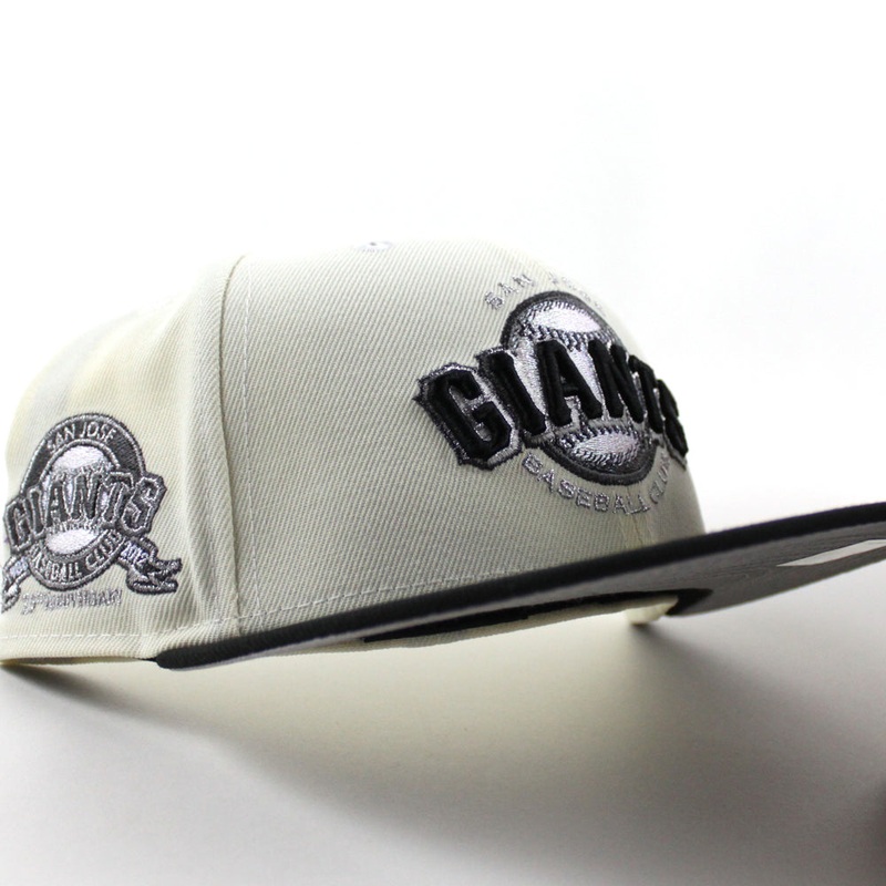 SAN JOSE GIANTS 30th Anniversary New Era 59Fifty Fitted Hat (Chrome White Black Gray Under Brim) 6 7/8