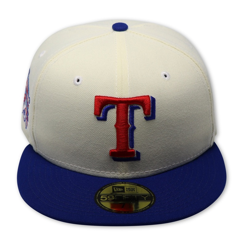 TEXAS RANGERS RANGERS “OFFWHITE” (1995 ALLSTARGAME) NEW ERA 59FIFTY FITTED (SKY BLUE UNDER VISOR) 67/8