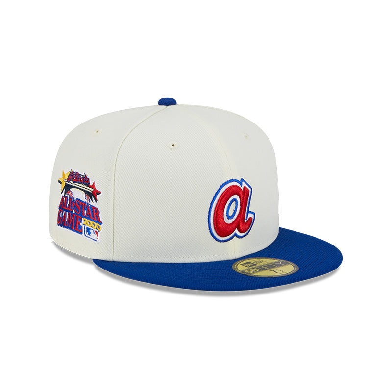 Atlanta Braves 2000 ALL-STAR Exclusive Cooperstown New Era RETRO 59FIFTY Fitted Hat – Chrome/Roya 6 7/8