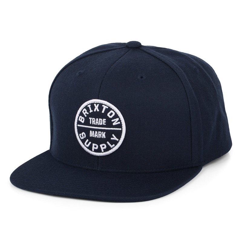 Brixton Hats Oath III Snapback Cap – Washed Navy Adjustable