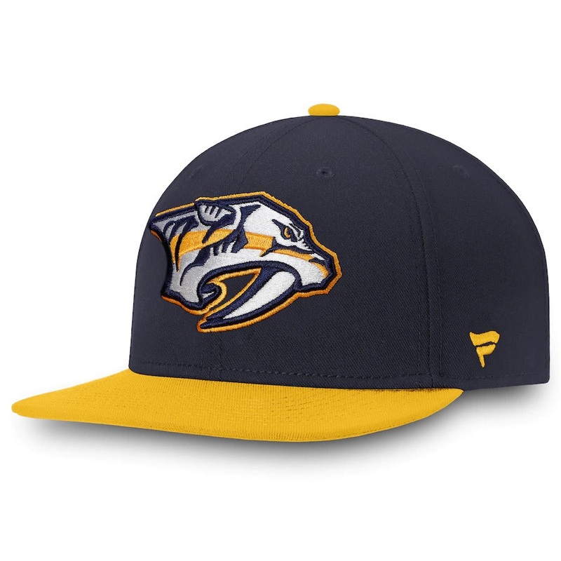 Fanatics Branded Nashville Predators Navy/Gold Core Primary Logo Fitted Hat