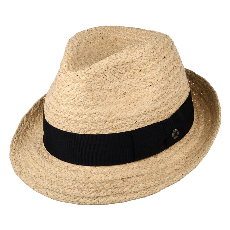 Jaxon & James Saybrook Raffia Trilby Hat – Natural S