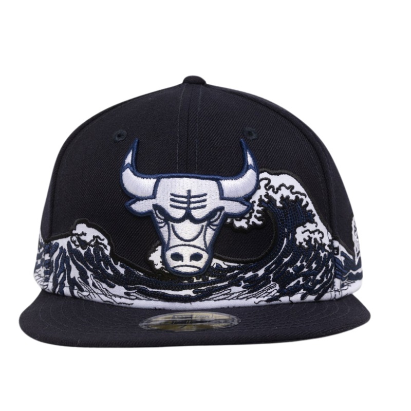 New Era Chicago Bulls Ocean Wave Navy 59FIFTY Fitted Hat