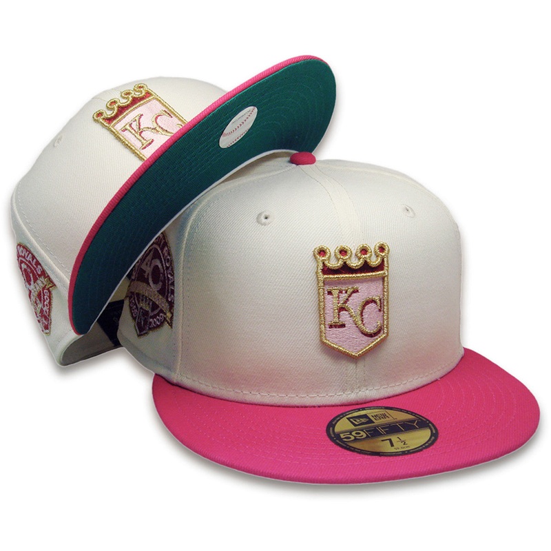 New Era Kansas City Royals ‘Kurama’ 40th Anniversary Cream/Hot Pink/Gold 59FIFTY
