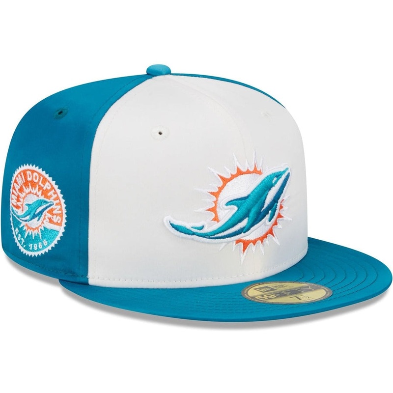 New Era Miami Dolphins Throwback Satin 2023 59FIFTY Fitted Hat